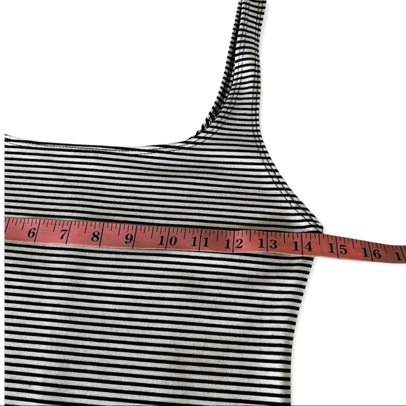 Zara Trafaluc Black and White Striped Bodycon MIDI Sleeveless Dress. Size 28 - Picture 8 of 11